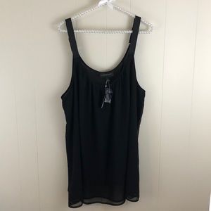 NWT Lane Bryant black key hole sheer top. Sz 24.